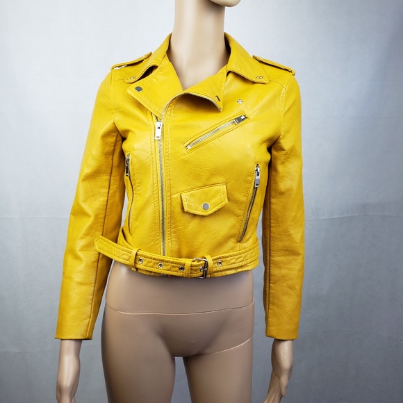 zara basic yellow jacket